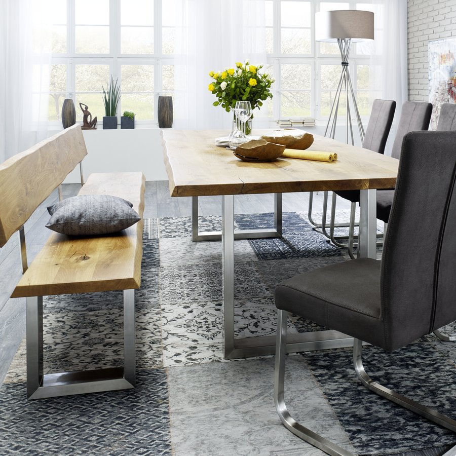 Fargo Bench with Backrest by NOVOMERA