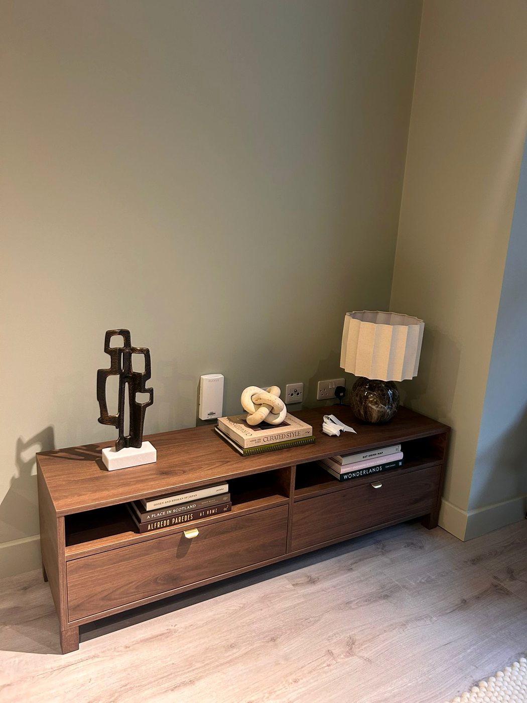 Birmingham apartment — media sideboard and styling