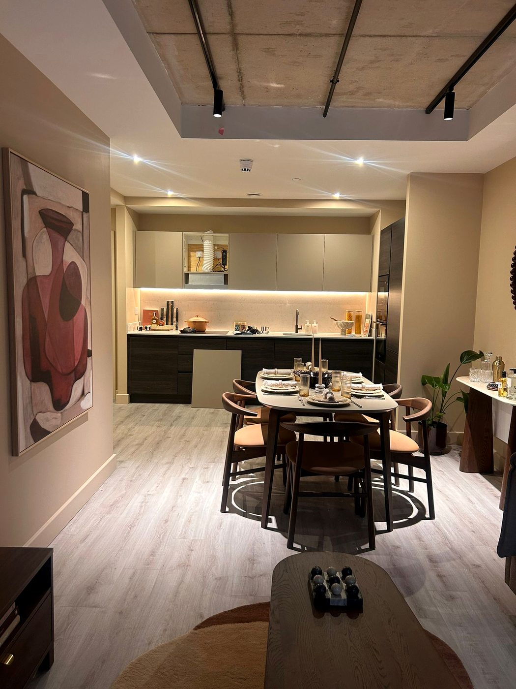 Birmingham apartment — kitchen and dining area