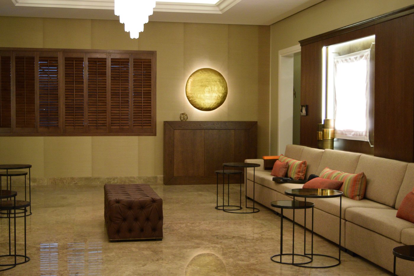 Kuwait residence — majlis seating with sideboard