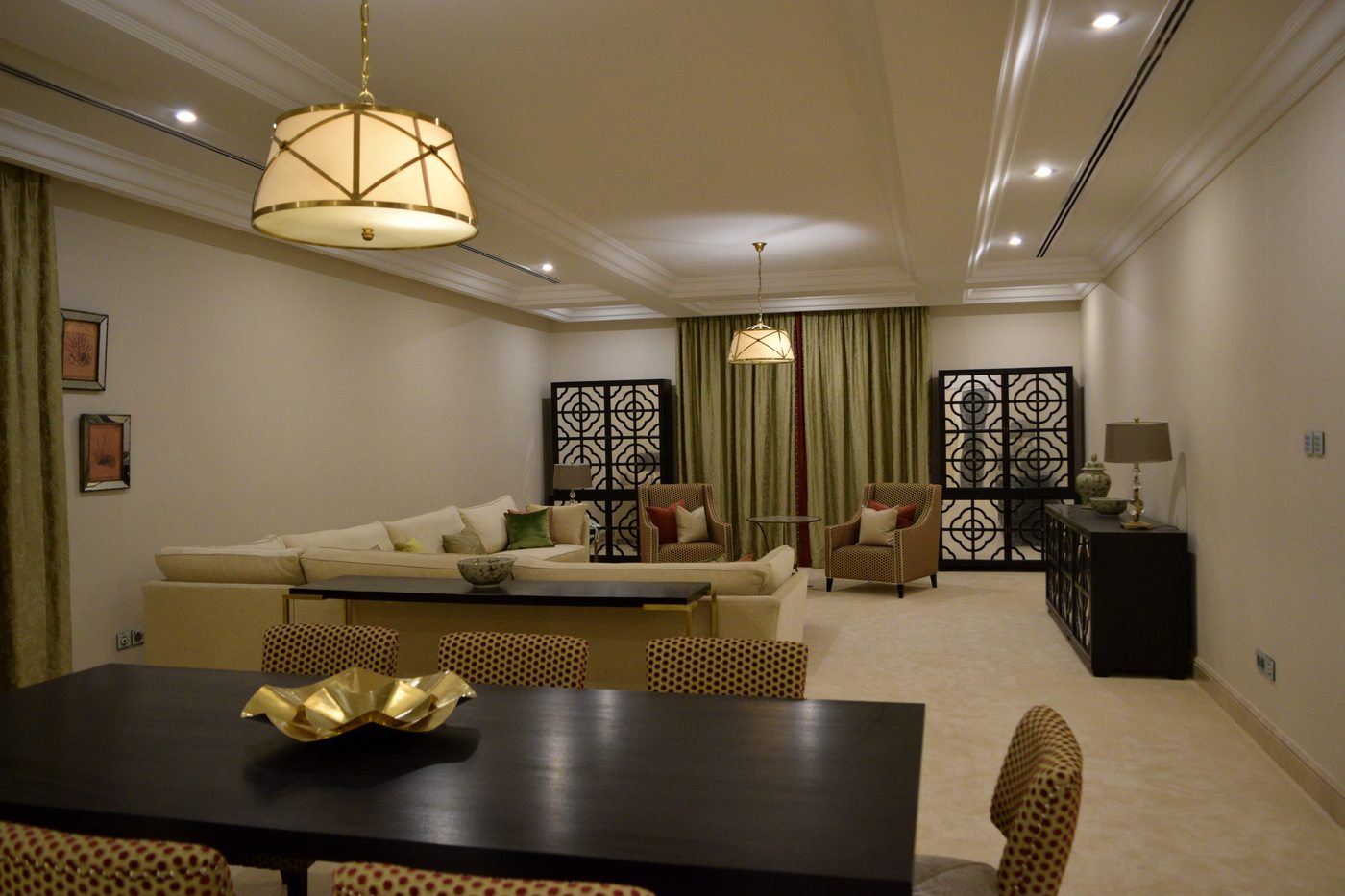 Kuwait residence — dining and reception room