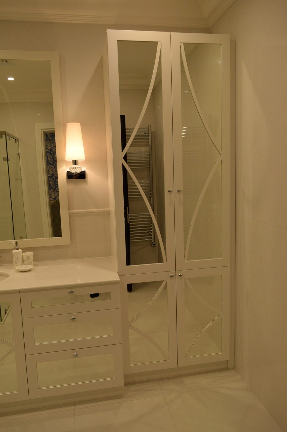 Kuwait residence — dressing room with fitted wardrobes