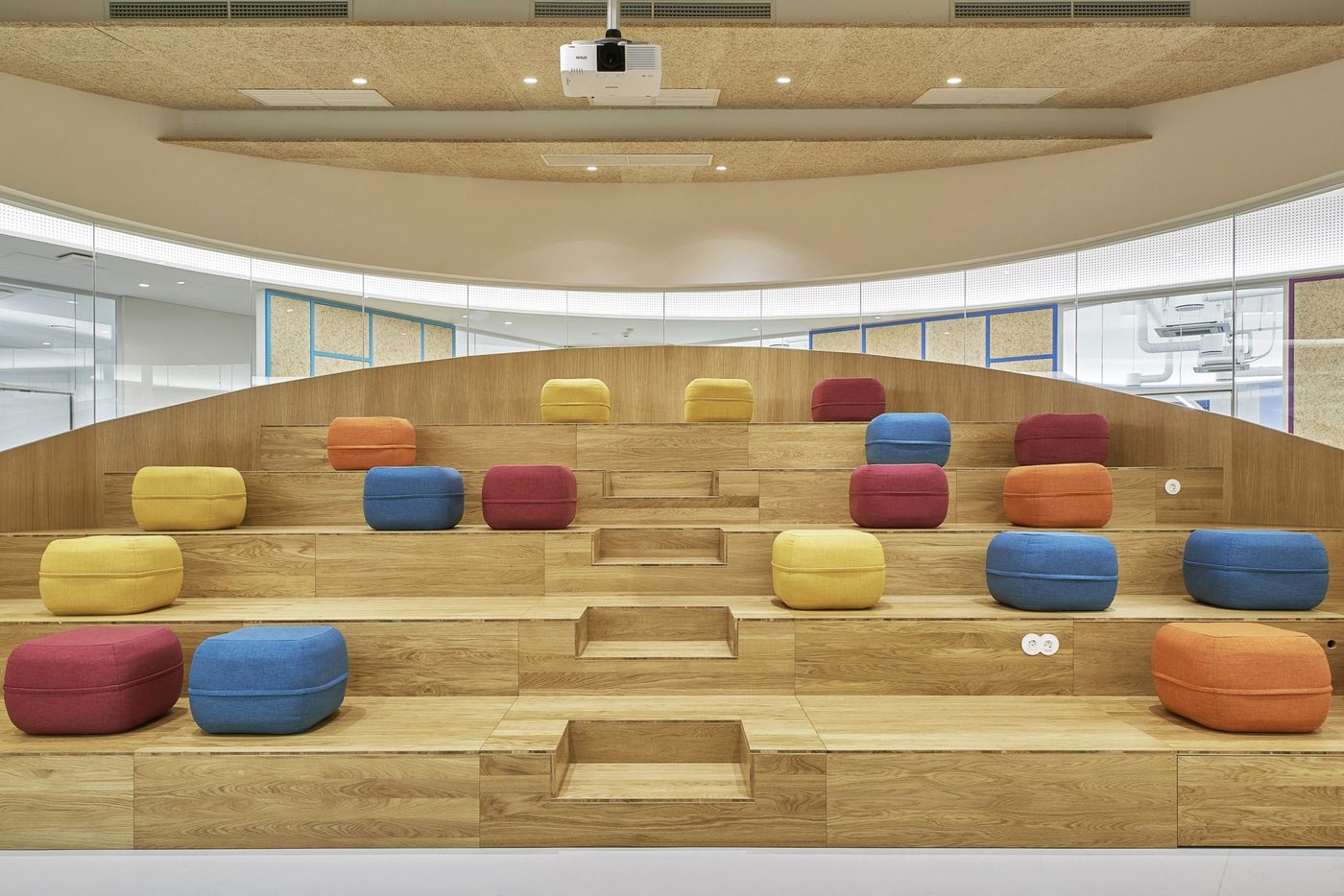Wix offices — tiered amphitheatre seating